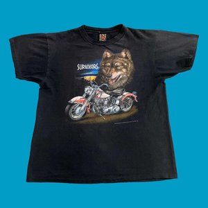 Vintage 1993-94 Harley Davidson survivors Live To Ride (3D Emblem)